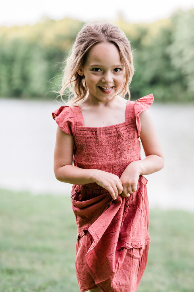 The little girl portrait in a lifestyle family photography session in Massachusetts